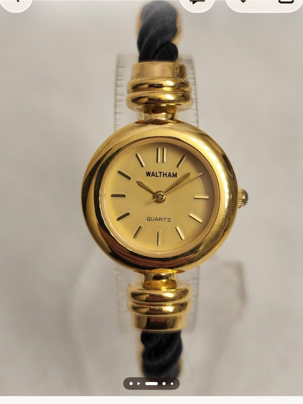 Waltham Women's Gold-Tone Quartz Twist Cord Watch